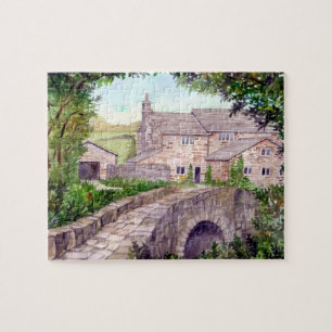 Puzzle Peinture aquarelle du pont de pierre