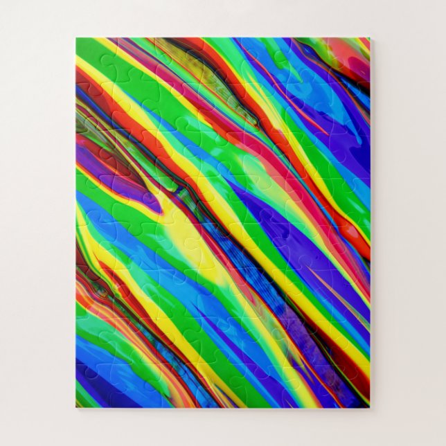 Puzzle Peinture arc-en-ciel Abstraite (Vertical)