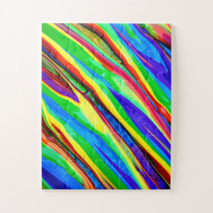 Puzzle Peinture arc-en-ciel brillante Abstraite