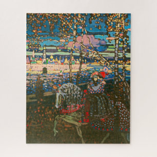 Puzzle Peinture artistique abstraite du couple équestre d