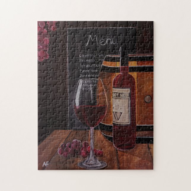Puzzle Peinture au vin rouge par Alfred Fox (Vertical)