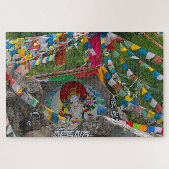 Puzzle Peinture bouddhiste sur rochers (Horizontal)