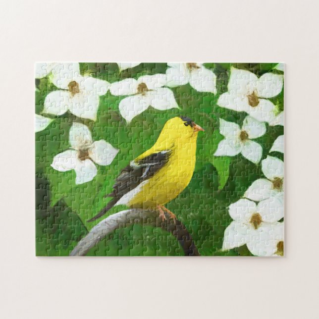 Puzzle Peinture Chardonneret - Drôle d'Art Original de Ch (Horizontal)