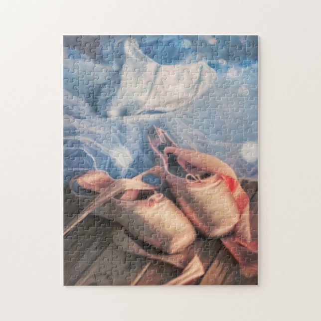 Puzzle Peinture chaussures de ballet et maillot (Vertical)