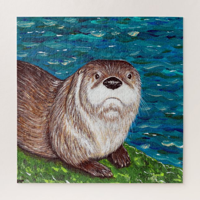 Puzzle Peinture Cheeky River Otter (Vertical)