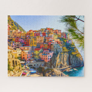 Puzzle Peinture Cinque Terre Ligurie Italie Cliff Mer