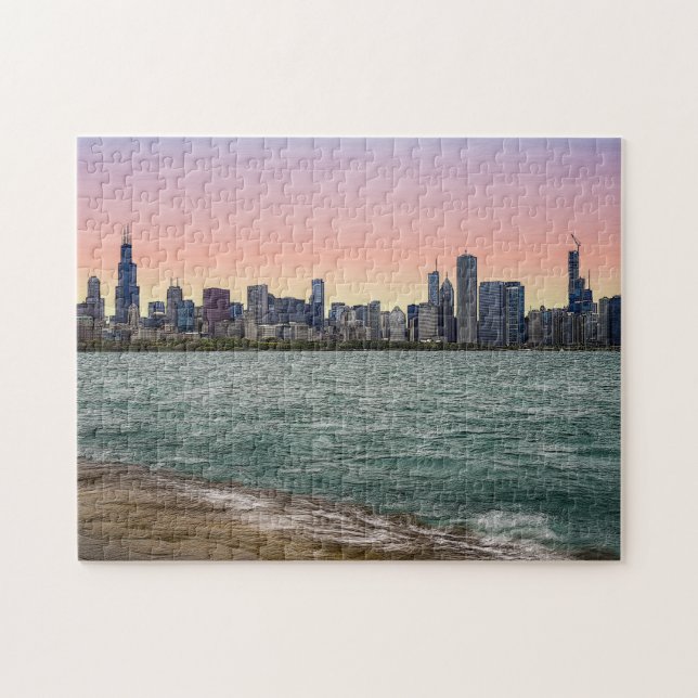 Puzzle Peinture de Chicago Skyline (Horizontal)