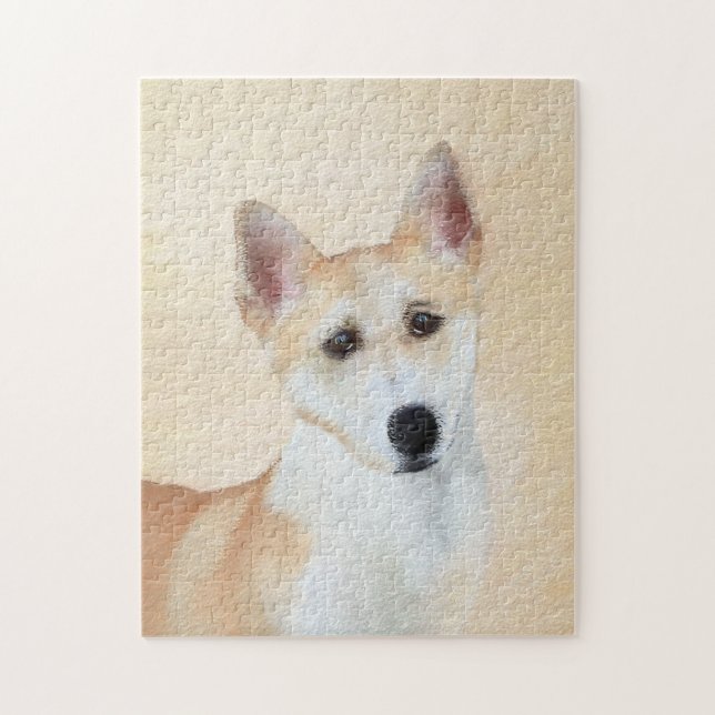 Puzzle Peinture de chien de Canaan - jolie art original d (Vertical)