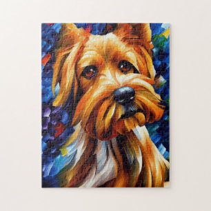 Puzzle Peinture de chien de Terrier du Yorkshire mignon