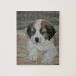 Puzzle Peinture de chiot de St Bernard