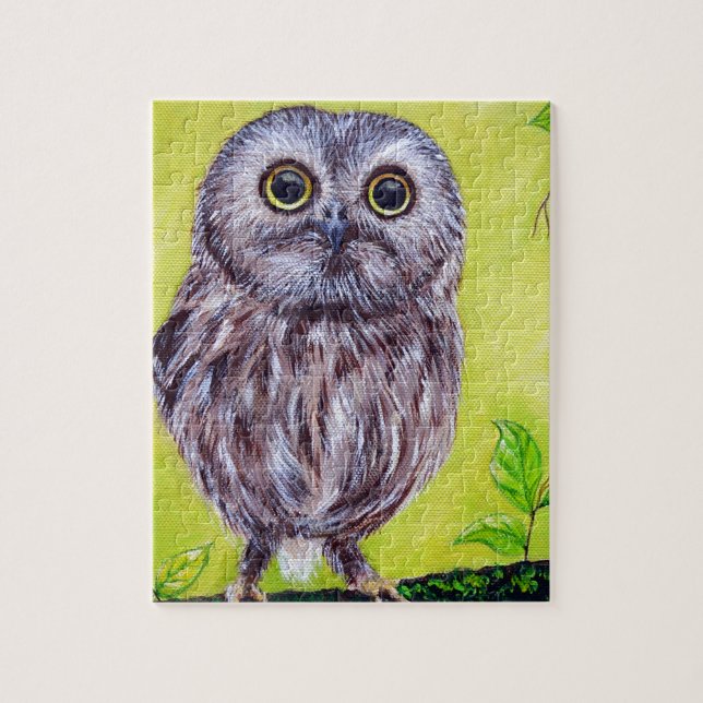 Puzzle Peinture de chouette mignonne (Vertical)
