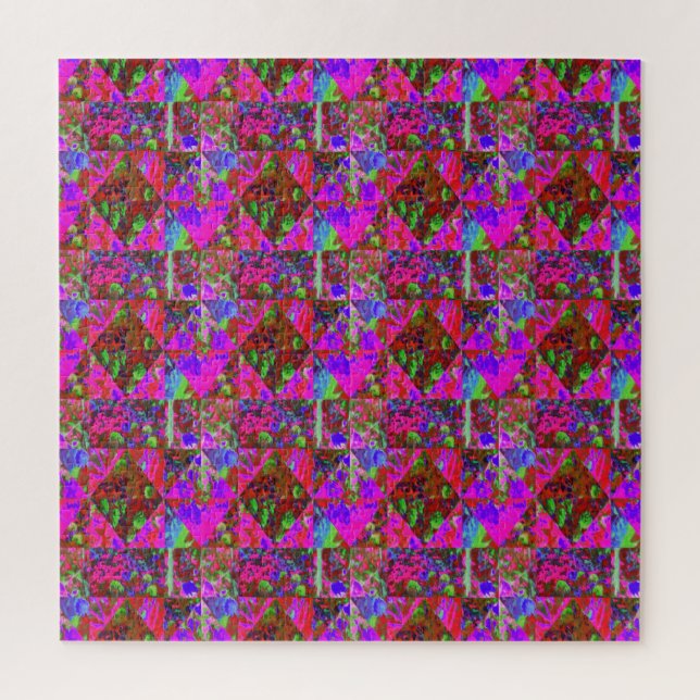 Puzzle Peinture de courtepoint de jardin avec hydrangea v (Vertical)