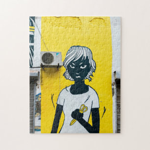 Puzzle Peinture de filles en colère Murales de rue