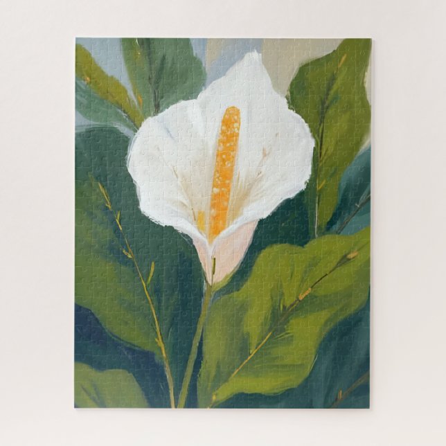 Puzzle Peinture de fleur de lili peace (Vertical)