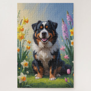 Puzzle Peinture de fleurs printanières du Montagnard Bern
