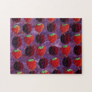 Puzzle Peinture de fraises et de prunes
