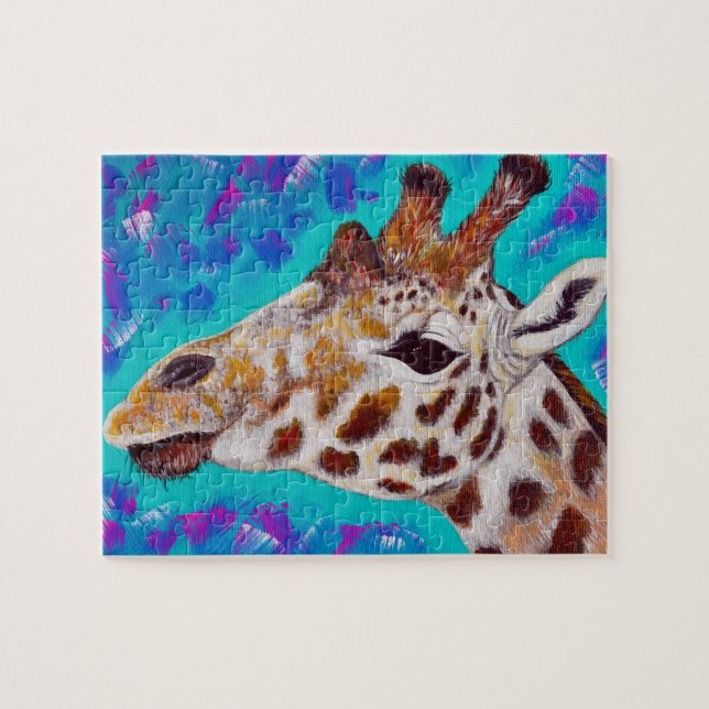 Puzzle Peinture de girafe colorée (Horizontal)