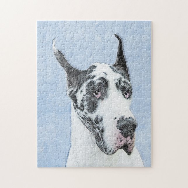 Puzzle Peinture de Great Dane (Arlequin) - Art original d (Vertical)