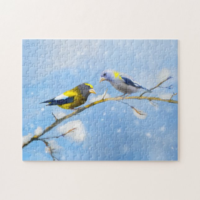 Puzzle Peinture de Grosbec errant - Drôle d'art original  (Horizontal)