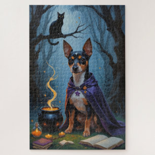 Puzzle Peinture de Halloween fantaisiste de chien Affenpi