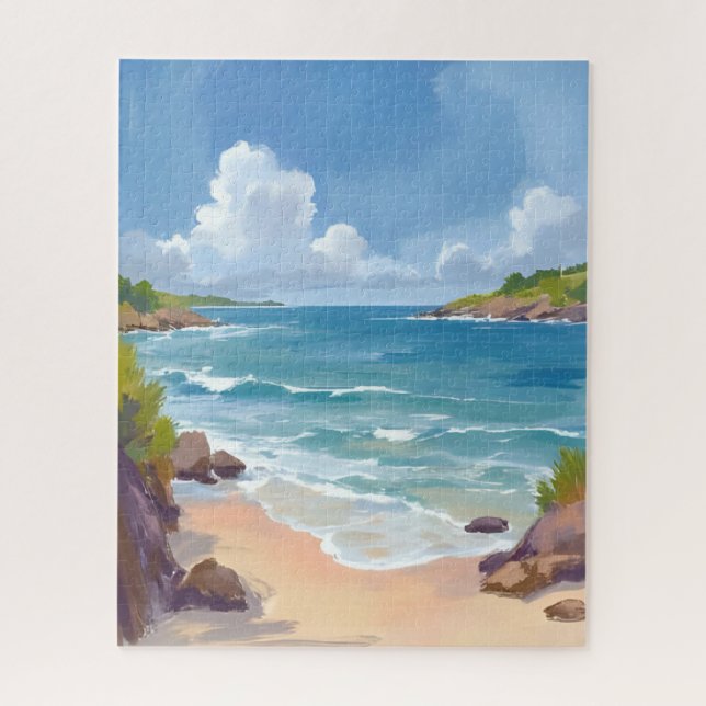 Puzzle Peinture de la baie de l'océan de la plage de Cape (Vertical)