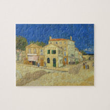 Peinture de la Maison Jaune avec Ciel Bleu de Van 