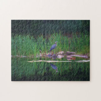 Puzzle Peinture de la nature de Héron bleu
