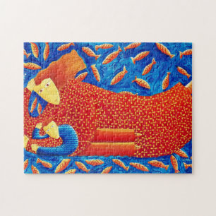 Puzzle Peinture de mère et fils