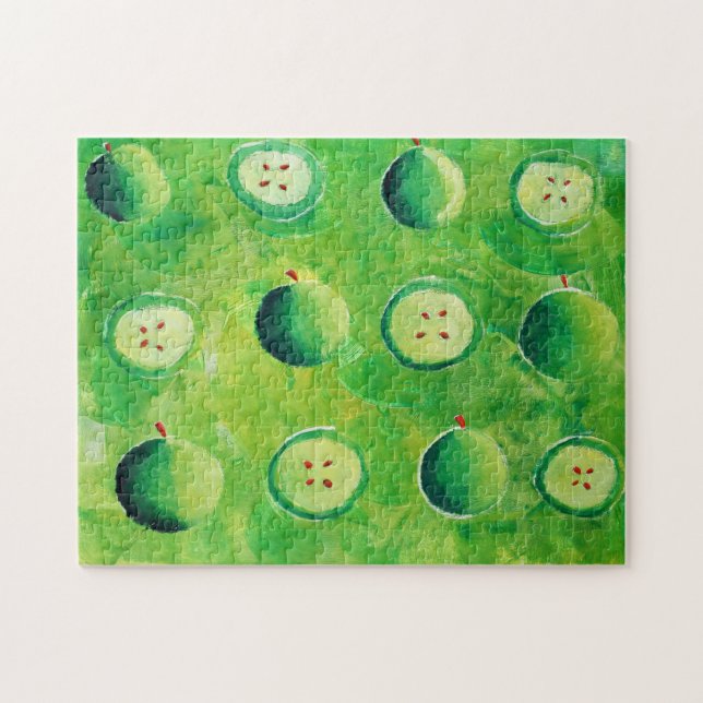 Puzzle Peinture de moitiés de pomme (Horizontal)