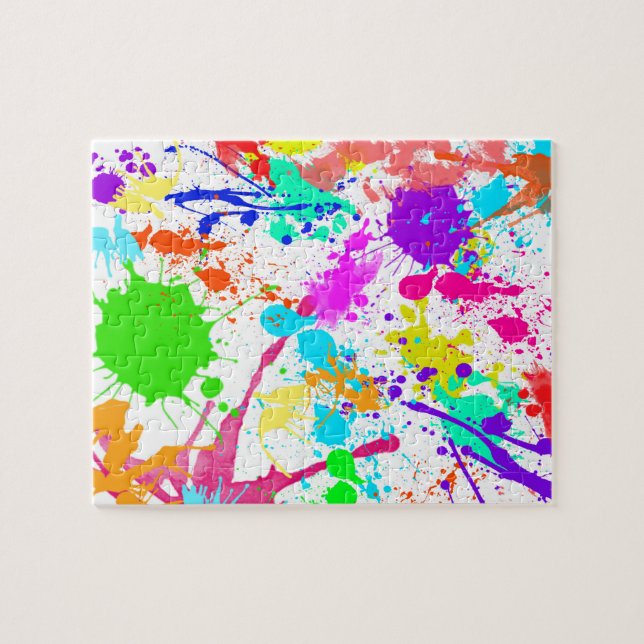Puzzle Peinture de néon Splatter coloré (Horizontal)