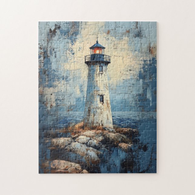 Puzzle Peinture de phare en état de détresse (Vertical)
