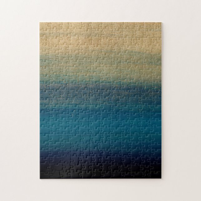 Puzzle Peinture de pinceau doré moderne (Vertical)