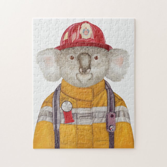 Puzzle Peinture de pompier Koala (Vertical)