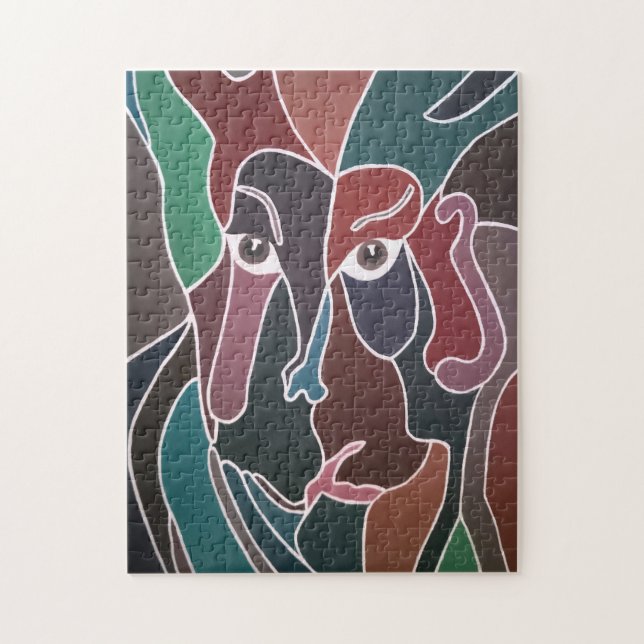 Puzzle Peinture de portrait abstrait par Alfred Fox (Vertical)