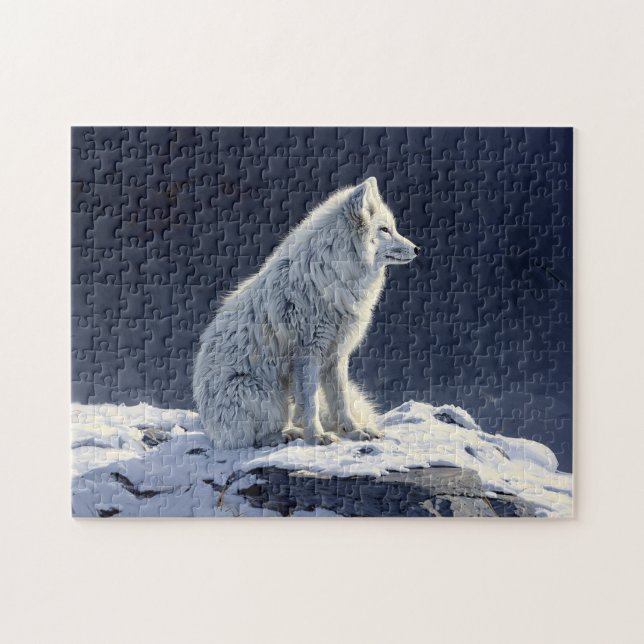 Puzzle Peinture de renard arctique (Horizontal)