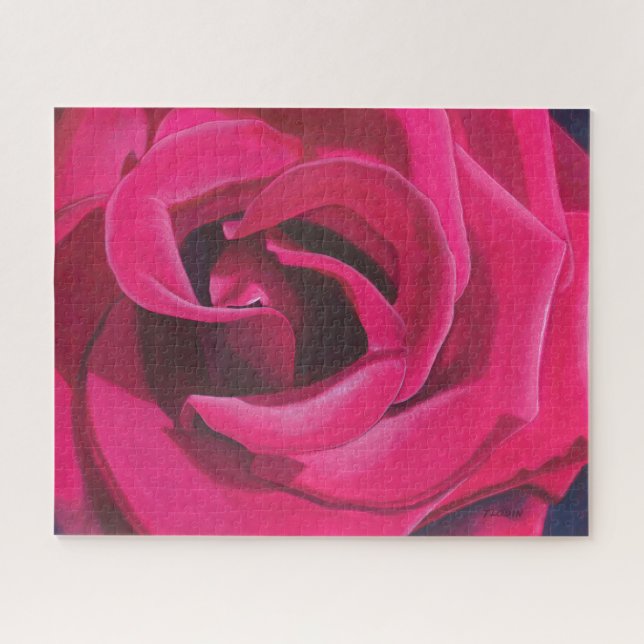 Puzzle Peinture de rose rose (Horizontal)