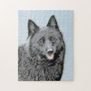 Puzzle Peinture de Schipperke - art original mignon de