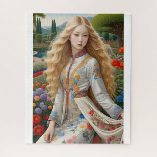 Puzzle Peinture de style renaissance d'une jeune fille