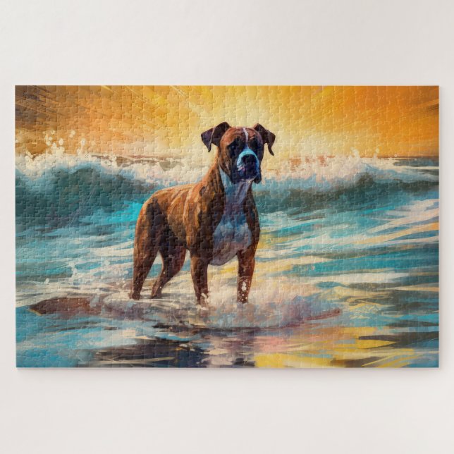 Puzzle Peinture de surf de la plage de Boxer (Horizontal)
