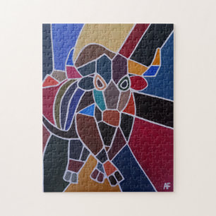 Puzzle Peinture de taureau abstrait par Alfred Fox