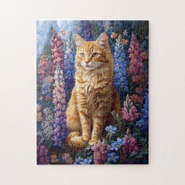 Puzzle Peinture de terrain de chats de gingembre (Vertical)