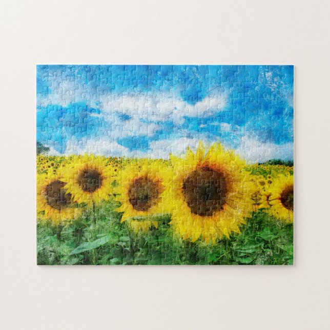 Puzzle Peinture de tournesols (Horizontal)