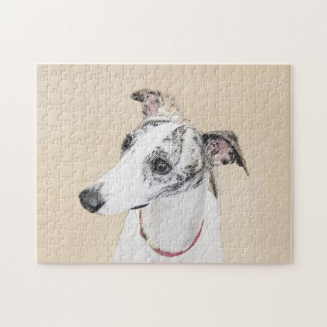 Puzzle Peinture de Whippet - Joli Art Original de Chien (Horizontal)