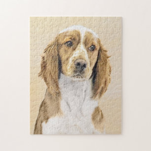 Puzzle Peinture d'espagnol Welsh Springer - Art original
