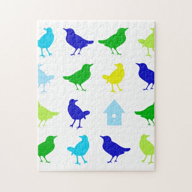 Puzzle Peinture d'oiseaux colorés par Chariklia Zarris (Vertical)