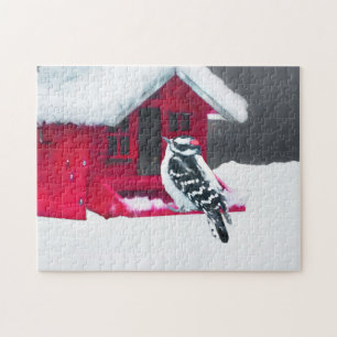 Puzzle Peinture Downy Woodpecker - Art original pour oise