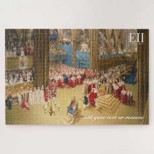 Puzzle Peinture du couronnement de la reine Elizabeth II,