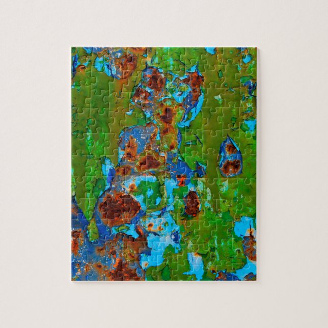 Puzzle Peinture en métal rustique Peeling Grunge Vintage  (Vertical)