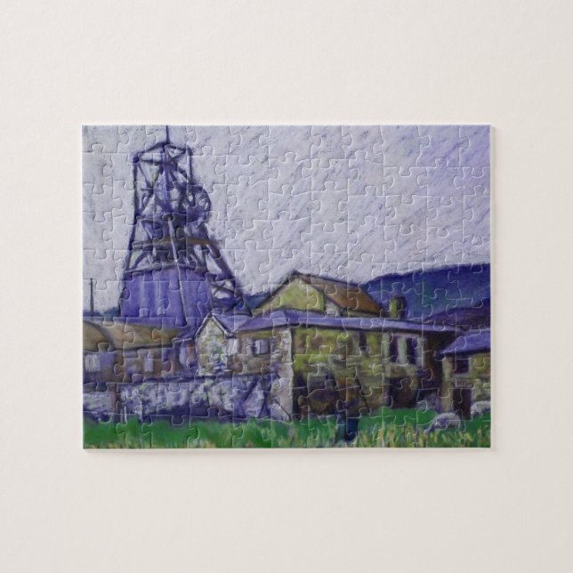 Puzzle Peinture en pastel molle "grand puits", Blaenavon, (Horizontal)