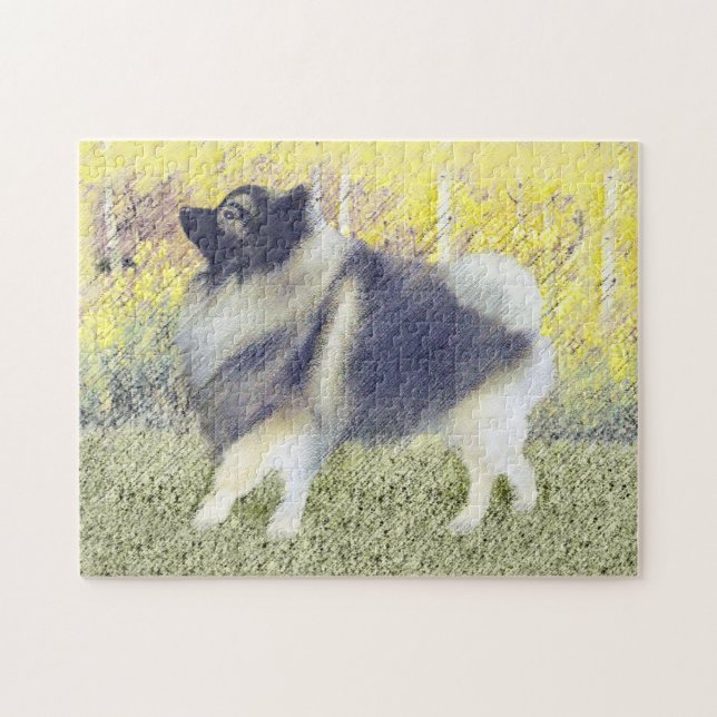 Puzzle Peinture en teint de Keeshond - jolie art original (Horizontal)